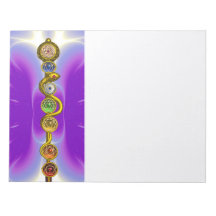BARRA DE ASCLEPIUS CON 7 CHAKRAS, ENERGÍA ESPIRITU LIBRETA PARA NOTAS