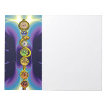 BARRA DE ASCLEPIUS CON 7 CHAKRAS, ENERGÍA ESPIRITU LIBRETAS PARA NOTAS