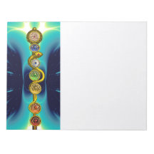 BARRA DE ASCLEPIUS CON 7 CHAKRAS, ENERGÍA ESPIRITU BLOC DE NOTAS