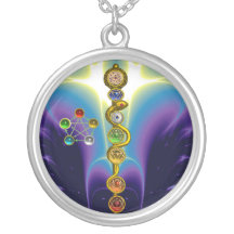 BARRA DE ASCLEPIUS CON 7 CHAKRAS, ENERGÍA ESPIRITU COLGANTE PERSONALIZADO