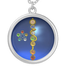 BARRA DE ASCLEPIUS CON 7 CHAKRAS, ENERGÍA ESPIRITU COLLARES PERSONALIZADOS