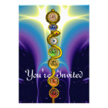 BARRA DE ASCLEPIUS CON 7 CHAKRAS, ENERGÍA ESPIRITU INVITACIONES PERSONALES 