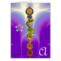 BARRA DE ASCLEPIUS CON 7 CHAKRAS, ENERGÍA ESPIRITU TARJETON