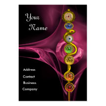 BARRA DE ASCLEPIUS CON 7 CHAKRAS, ENERGÍA ESPIRITU PLANTILLAS DE TARJETAS DE VISITA