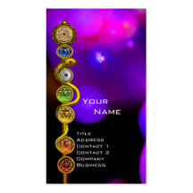 BARRA DE ASCLEPIUS CON 7 CHAKRAS, ENERGÍA ESPIRITU TARJETAS DE VISITA