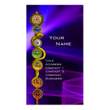 BARRA DE ASCLEPIUS CON 7 CHAKRAS, ENERGÍA ESPIRITU PLANTILLAS DE TARJETAS PERSONALES