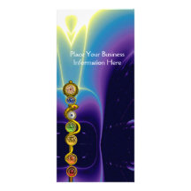 BARRA DE ASCLEPIUS CON 7 CHAKRAS, ENERGÍA ESPIRITU TARJETAS PUBLICITARIAS A TODO COLOR