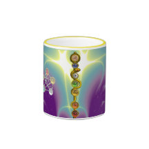 BARRA DE ASCLEPIUS CON 7 CHAKRAS, ENERGÍA ESPIRITU TAZAS