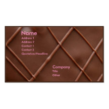 Barra de chocolate tarjetas personales