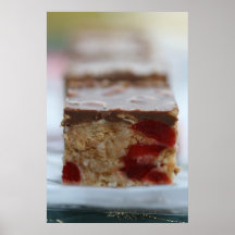 Barra de la cereza del chocolate - rebanada impresiones