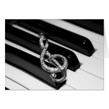 Barra del piano con el G-clef Felicitación