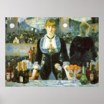 Barra en el Folies-Bergere, Manet, bella arte del  Impresiones