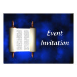 Barra ligera Mitzvah de Torah Invitacion Personalizada