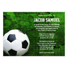 Barra Mitzvah del balón de fútbol Invitación