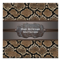 Barra negra Mitzvah de Brown de la piel de serpien Anuncios