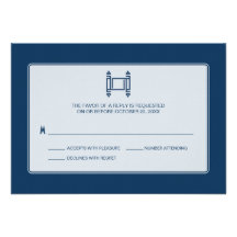 Barra simple Mitzvah RSVP de Torah del cobalto Anuncios Personalizados