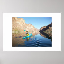 Barranco negro Kayaking el río Colorado Poster