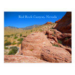 Barranco rojo de la roca cerca de Las Vegas Boulev tarjetas postales