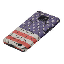 Barras y estrellas, agrietado, llevado, sucias galaxy s2 fundas