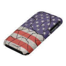 Barras y estrellas, agrietado, llevado, sucias iPhone 3 fundas