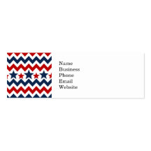 Barras y estrellas azules blancas rojas de Chevron Tarjeta Personal