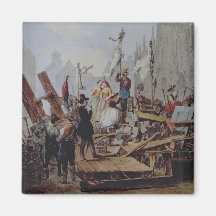 Barricadas en el Stephansplatz, Viena, 1848 Iman Para Frigorífico