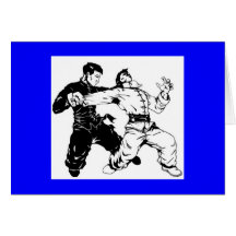barrido del fu del kung tarjetas