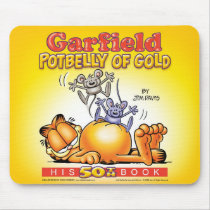 Barriga de Garfield del oro Mousepad alfombrillas de raton 