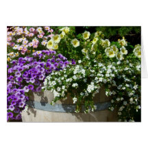 barril de la flor tarjeta