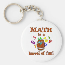 Barril de la matemáticas de diversión llavero personalizado