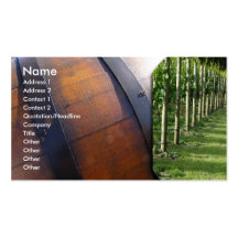 Barril del viñedo y de vino plantilla de tarjeta de negocio