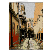 Barrio francés del callejón de los piratas tarjetas