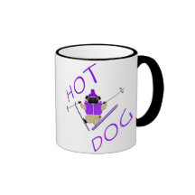 Barro amasado del esquí del perrito caliente tazas de café