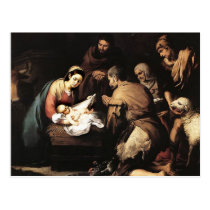 Bartolome Murillo - la adoración del Shepards tarjetas postales