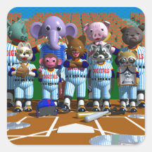 Baseball 正方形シール・ステッカー
