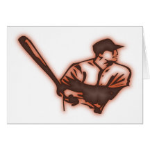Baseball Spieler player Grußkarte