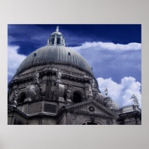 Basílica en los cielos de Venecia Poster
