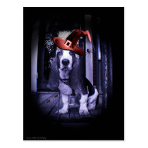 Basset Hound Howloween 2010 Tarjeta Postal