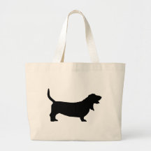 Basset Hound (negro) Bolsas De Mano