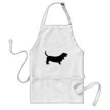 Basset Hound (negro) Delantal