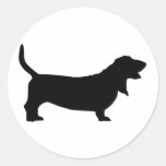 Basset Hound (negro) Etiqueta