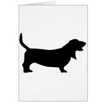 Basset Hound (negro) Felicitación