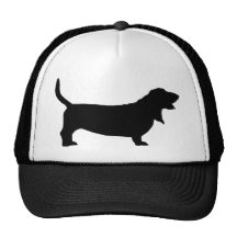 Basset Hound (negro) Gorro De Camionero
