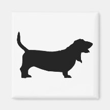 Basset Hound (negro) Imanes