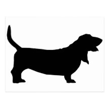 Basset Hound (negro) Postales