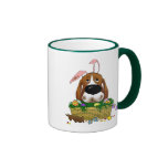 Basset Hound Pascua feliz Taza De Café