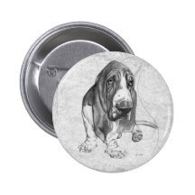 Basset Hound Pin