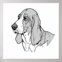 BASSET HOUND POSTERS