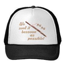 Bassoon como sea posible gorros bordados