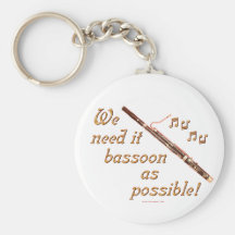 Bassoon como sea posible llaveros personalizados
